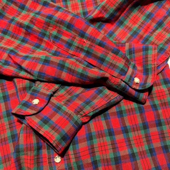 Vintage Sir Pendleton Shirt Men XL Red MacDuff Tartan Plaid Wool Button Down - Picture 14 of 16
